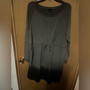 Torrid Charcoal Ombré Sweatshirt Dress 2x